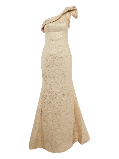 Jovani jacquard ruffled Dress