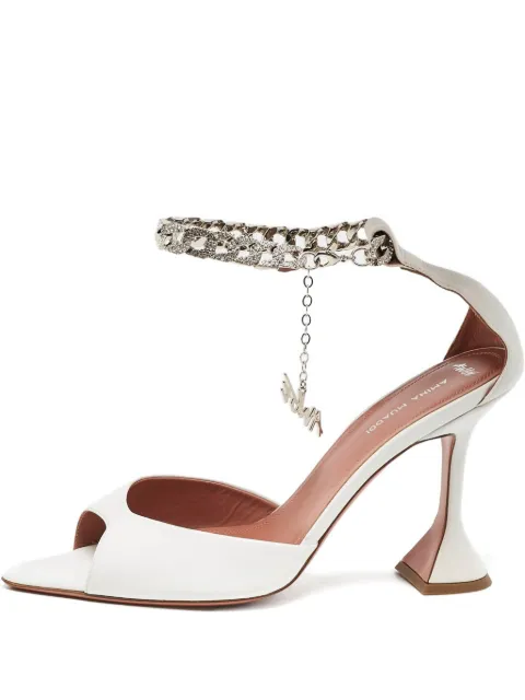 Amina Muaddi x AWGE 100mm Flacko chain-embellishment sandals