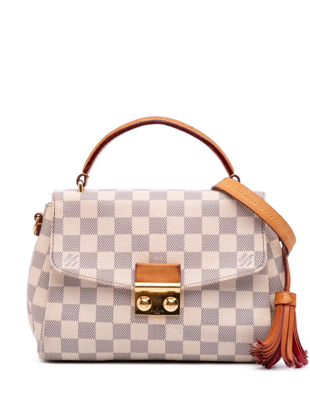 Louis Vuitton Pre-Owned 2016 ダミエ アズール クロワゼット サッチェルバッグ - ホワイト Louis Vuitton Pre-Owned 2016 ダミエ アズール クロワゼット サッチェルバッグ - ホワイト