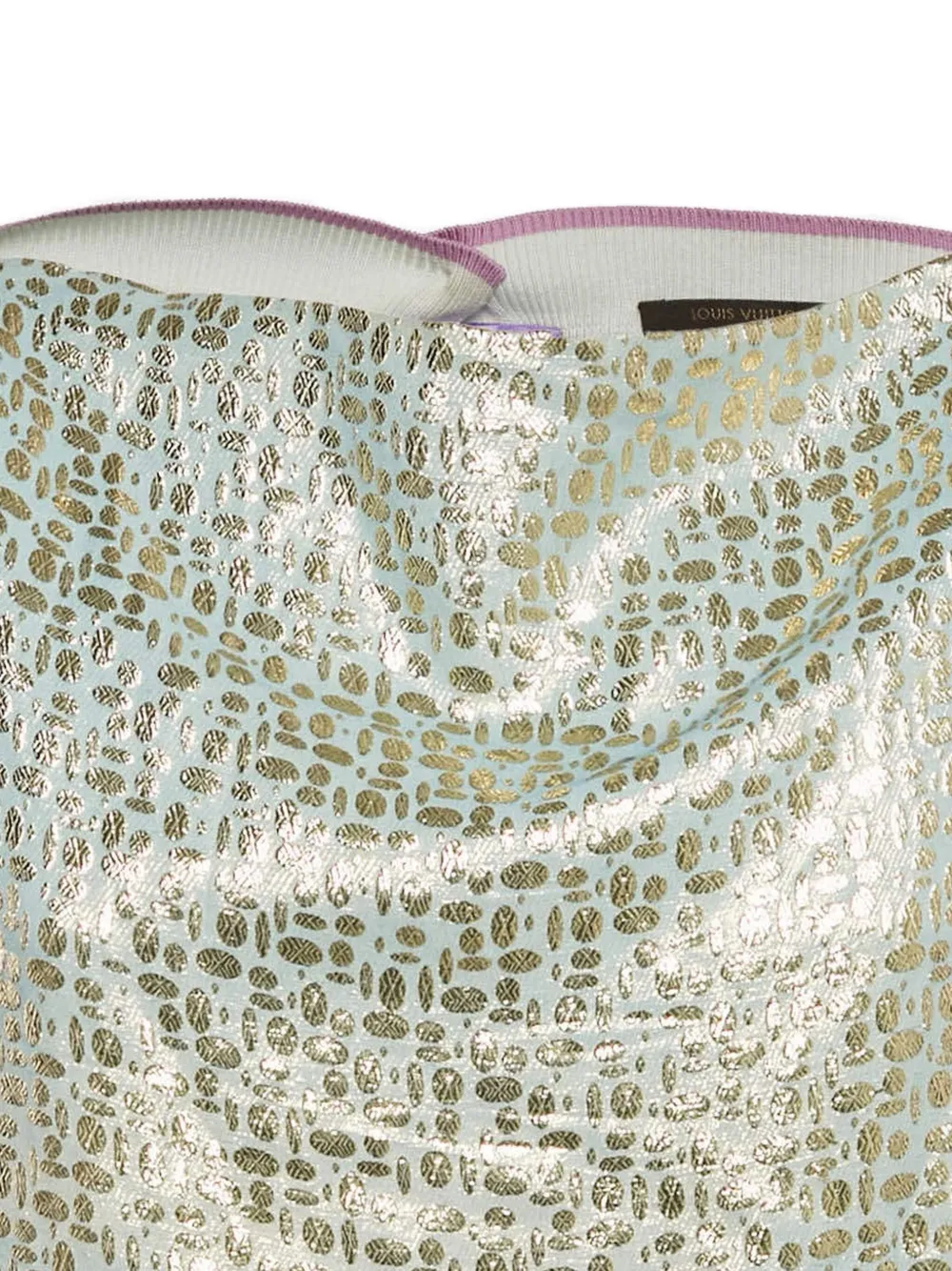Pre-owned Louis Vuitton Metallic-effect Short-sleeved Top In Green