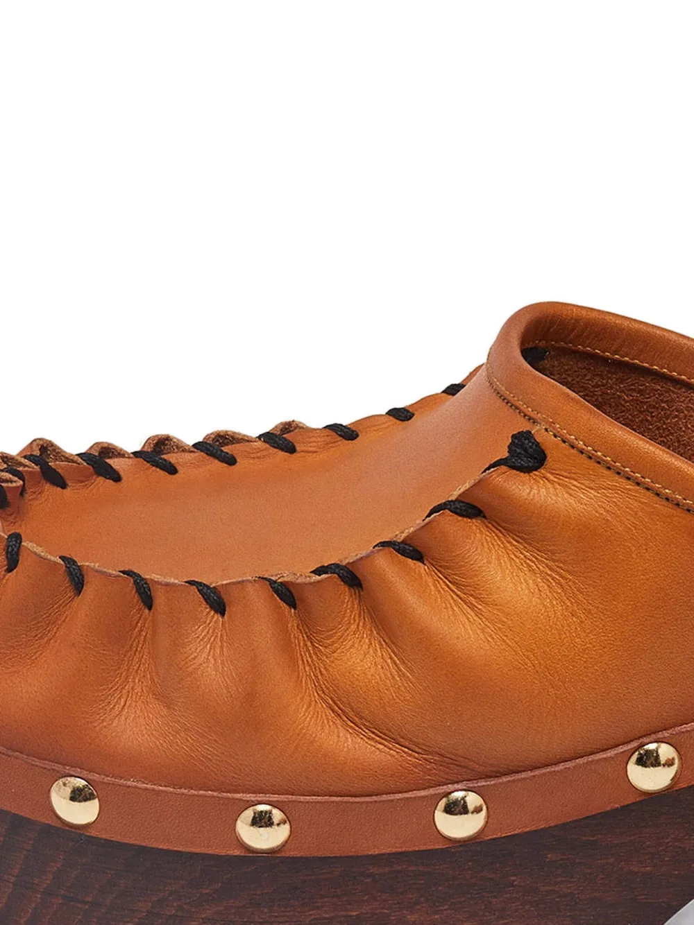 Marni Pre-Owned 80mm leather studded platform clogs | Image 2