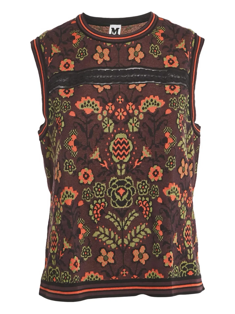 Missoni Pre-Owned floral-pattern knitted top | Brown | Image 1