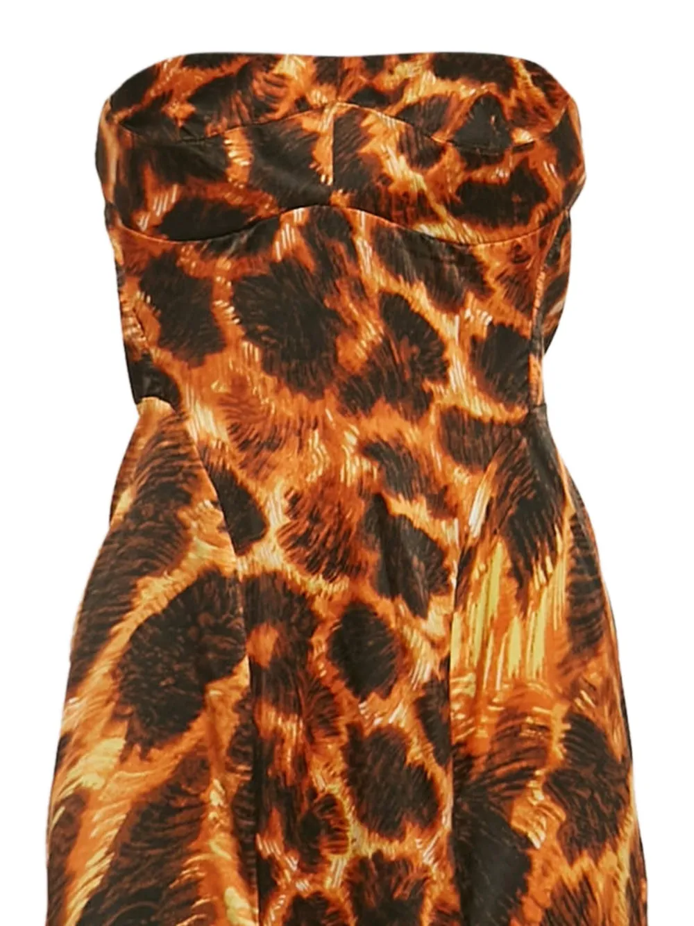 Just Cavalli Vintage Satijnen midi-jurk - Oranje