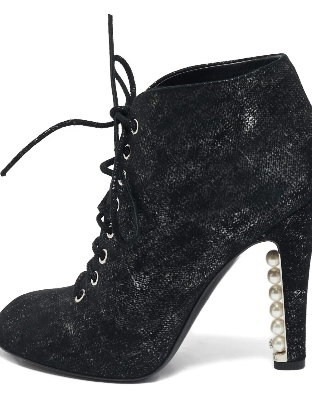 CHANEL Pre-Owned Canvas laarzen - Zwart