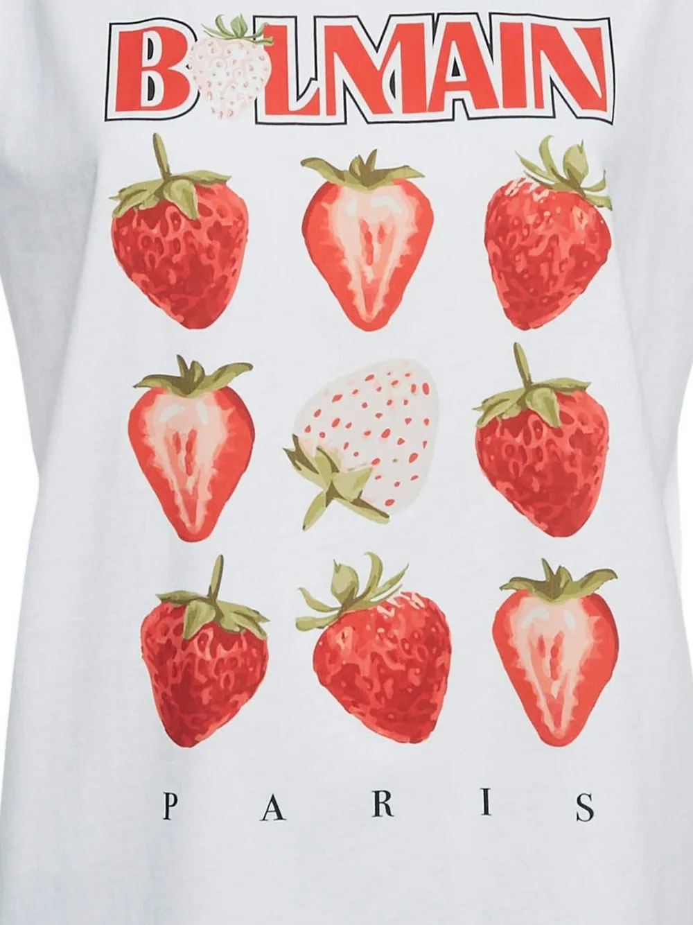 Balmain Pre-Owned strawberry-print T-shir | Image 2