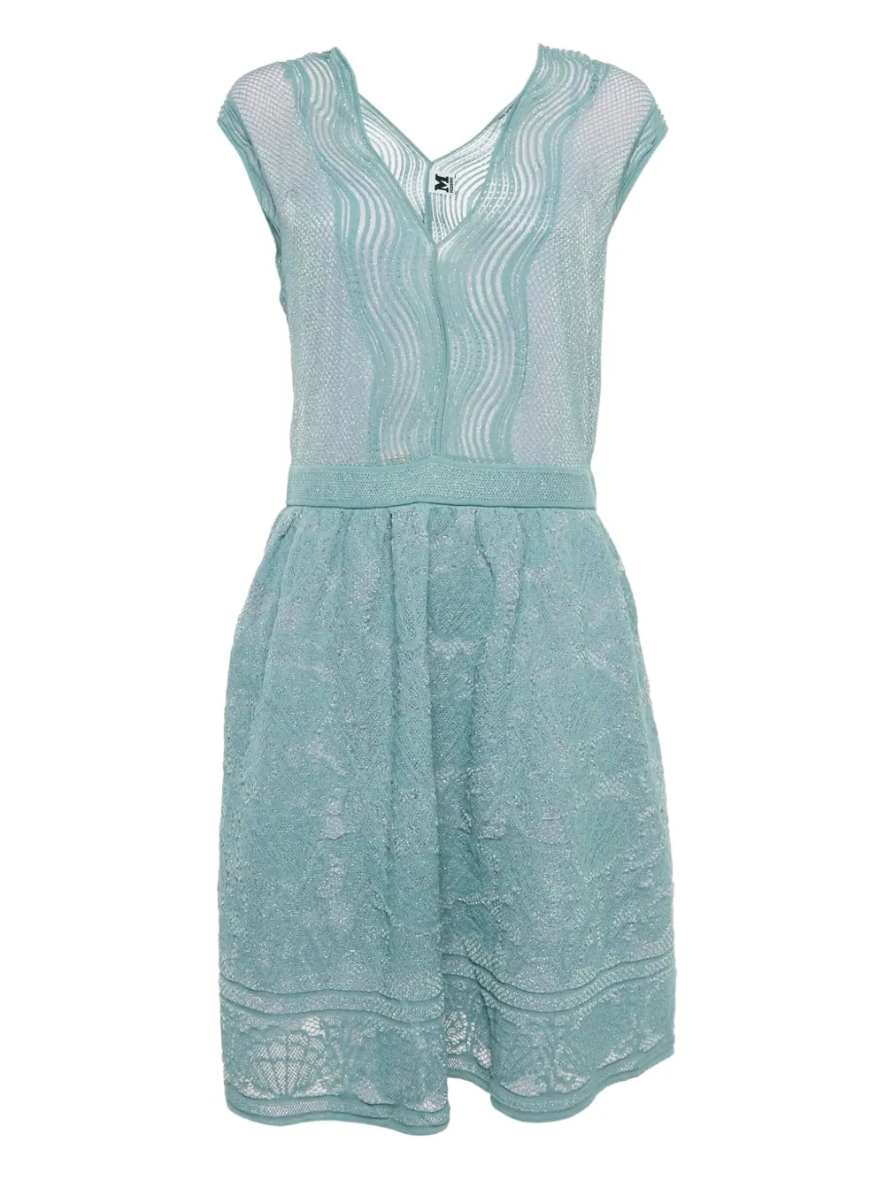 Pre-owned Missoni 2024 Patterned-jacquard Dress In Blue