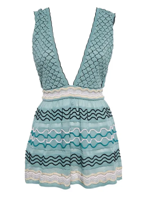 Missoni Pre-Owned embroidered smocked mini dress