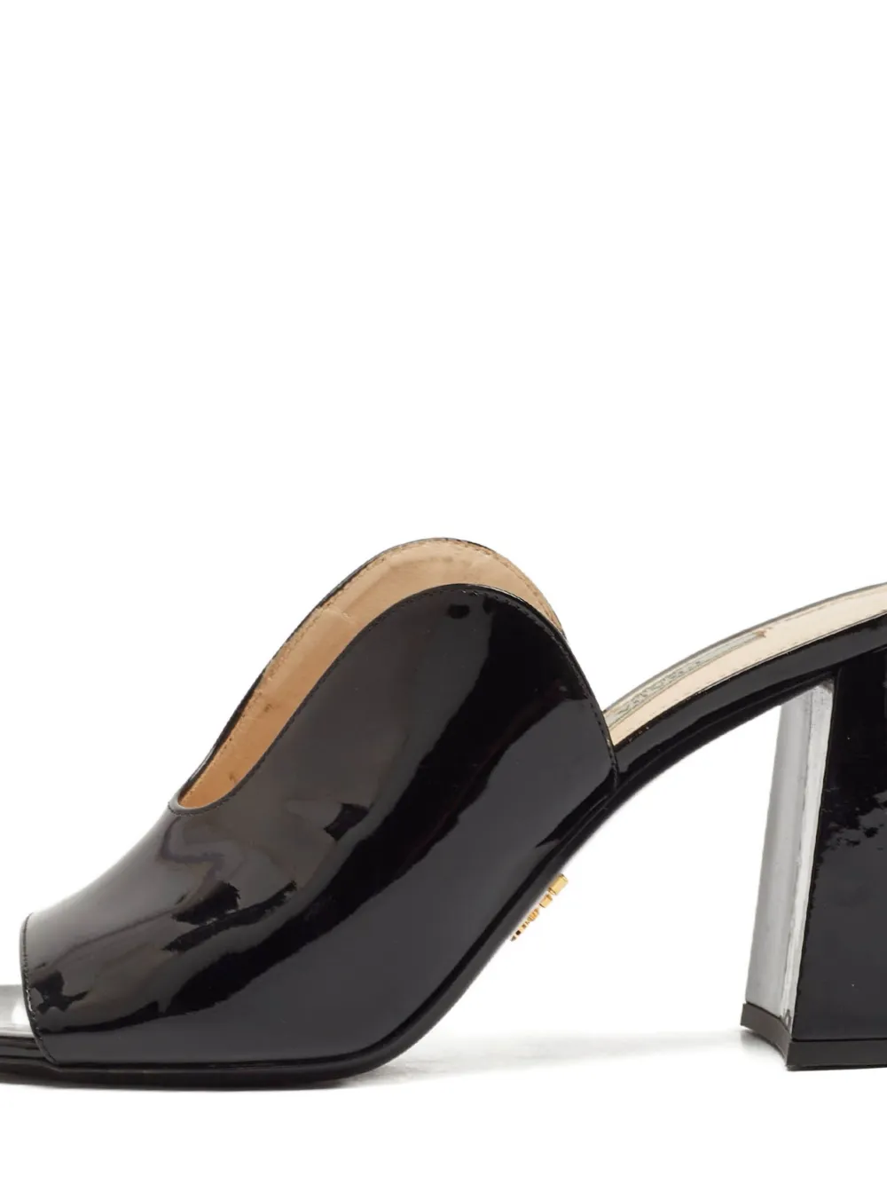 Prada Pre-Owned 70 mm leren muiltjes met hak - Zwart