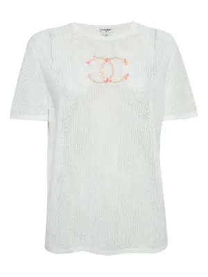 CHANEL Pre-Owned 2003 スポーツライン ロゴ Tシャツ | ニュートラル