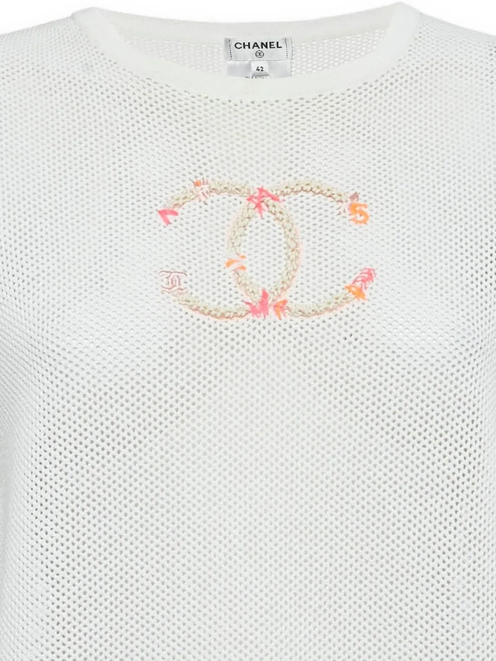 CHANEL Pre-Owned embroidered CC T.-shirt | Image 2