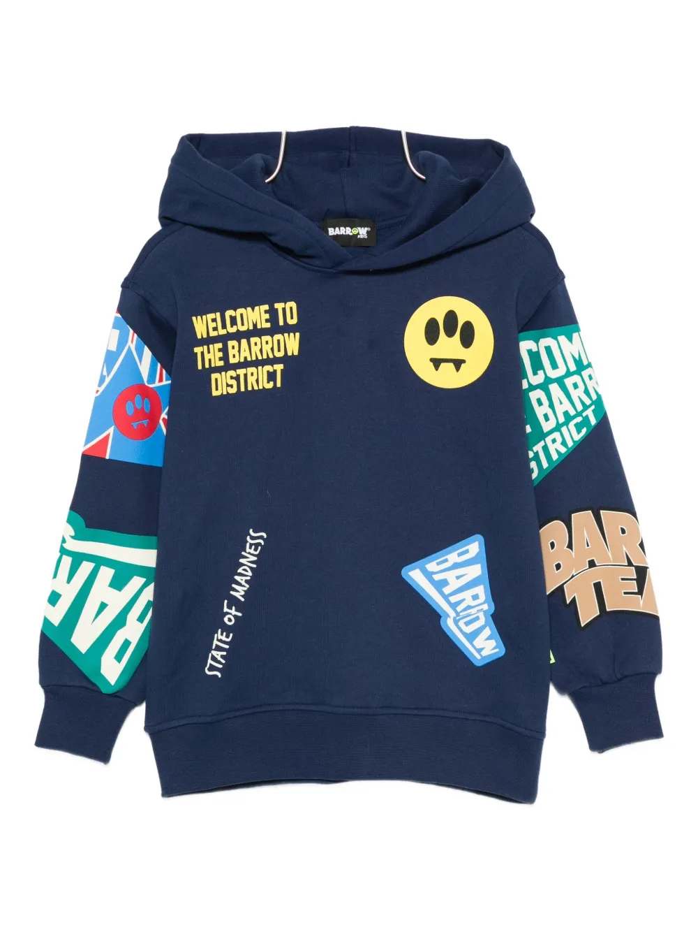 Barrow Logo-print Hoodie In Blue
