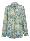 Stella McCartney Pre-Owned 2024 Mushroom Print Silk Top - Green