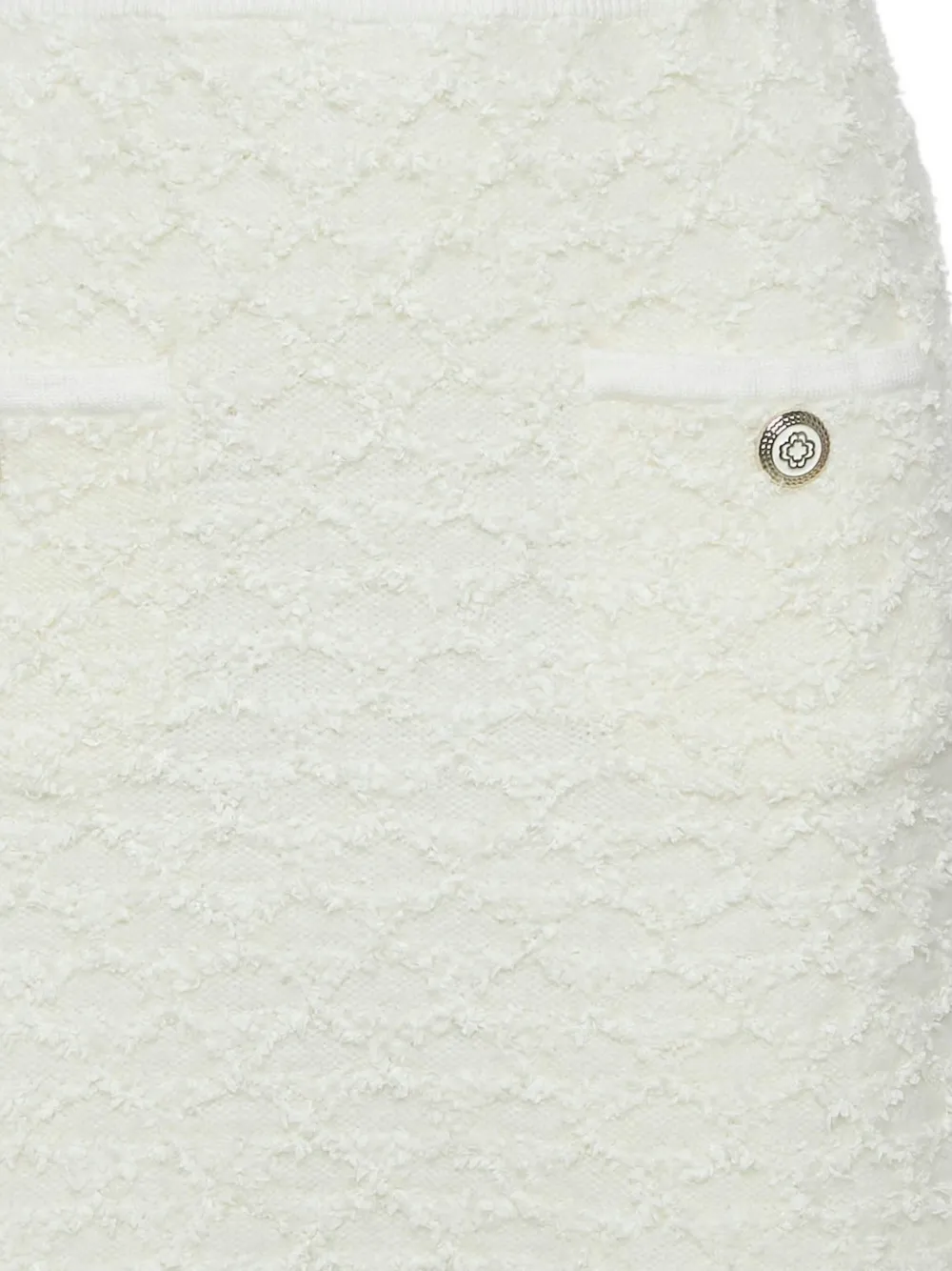 Maje Tweed rok met zak - Wit