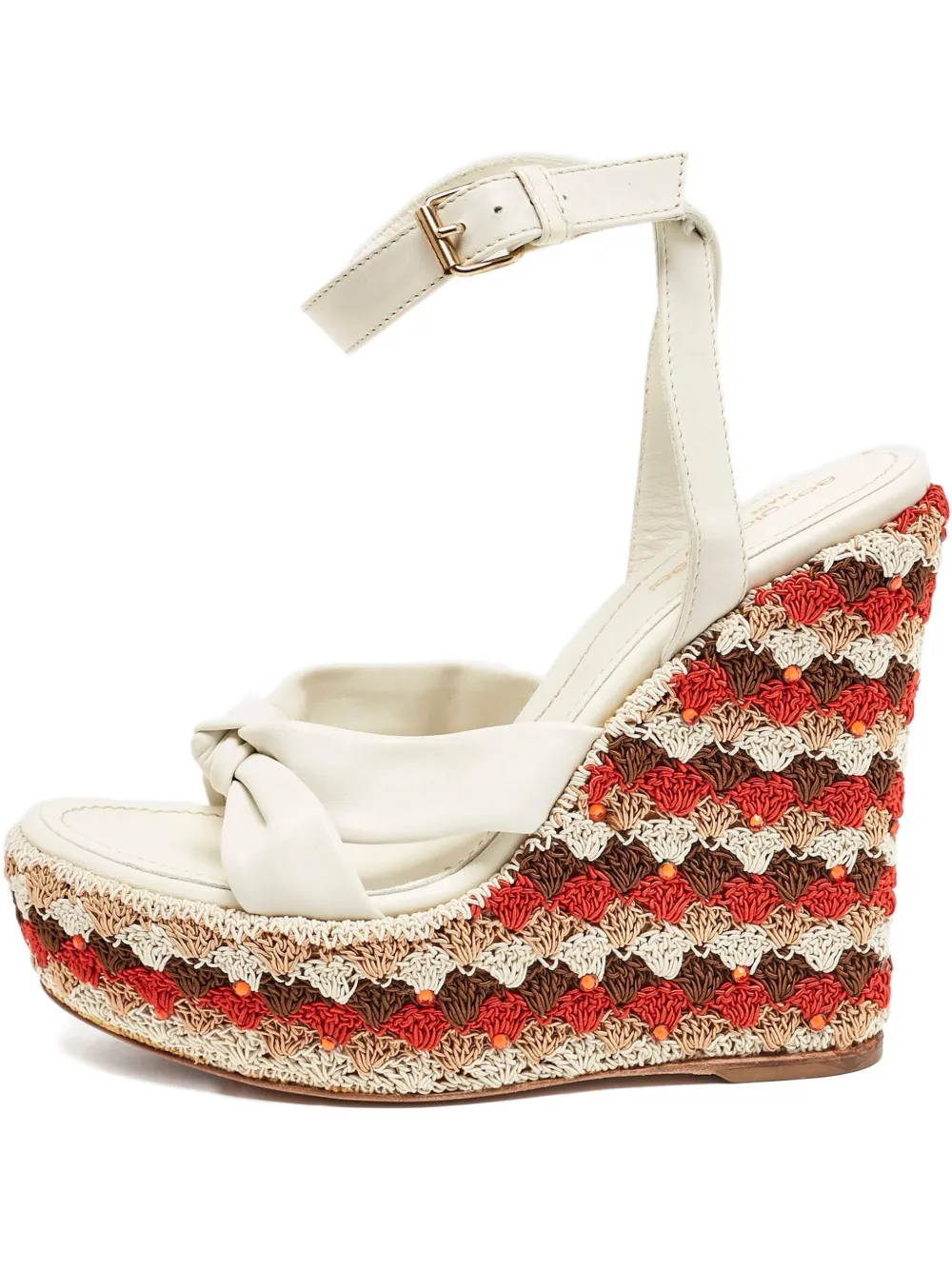 Sergio Rossi Vintage Pre-owned Sandalen mit Knoten - Weiß