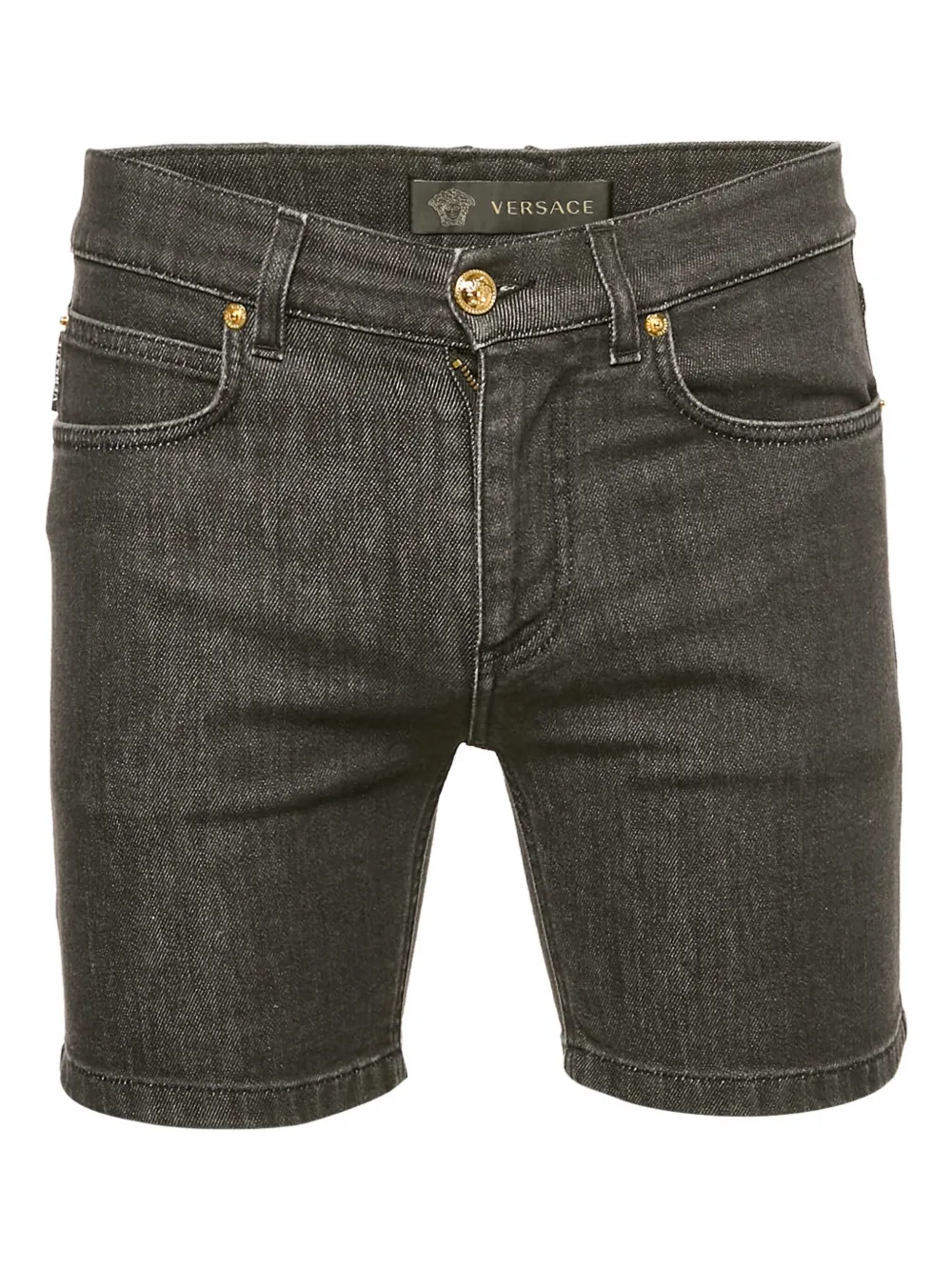 Versace Pre-Owned studded-detail denim shorts | Black | Image 1