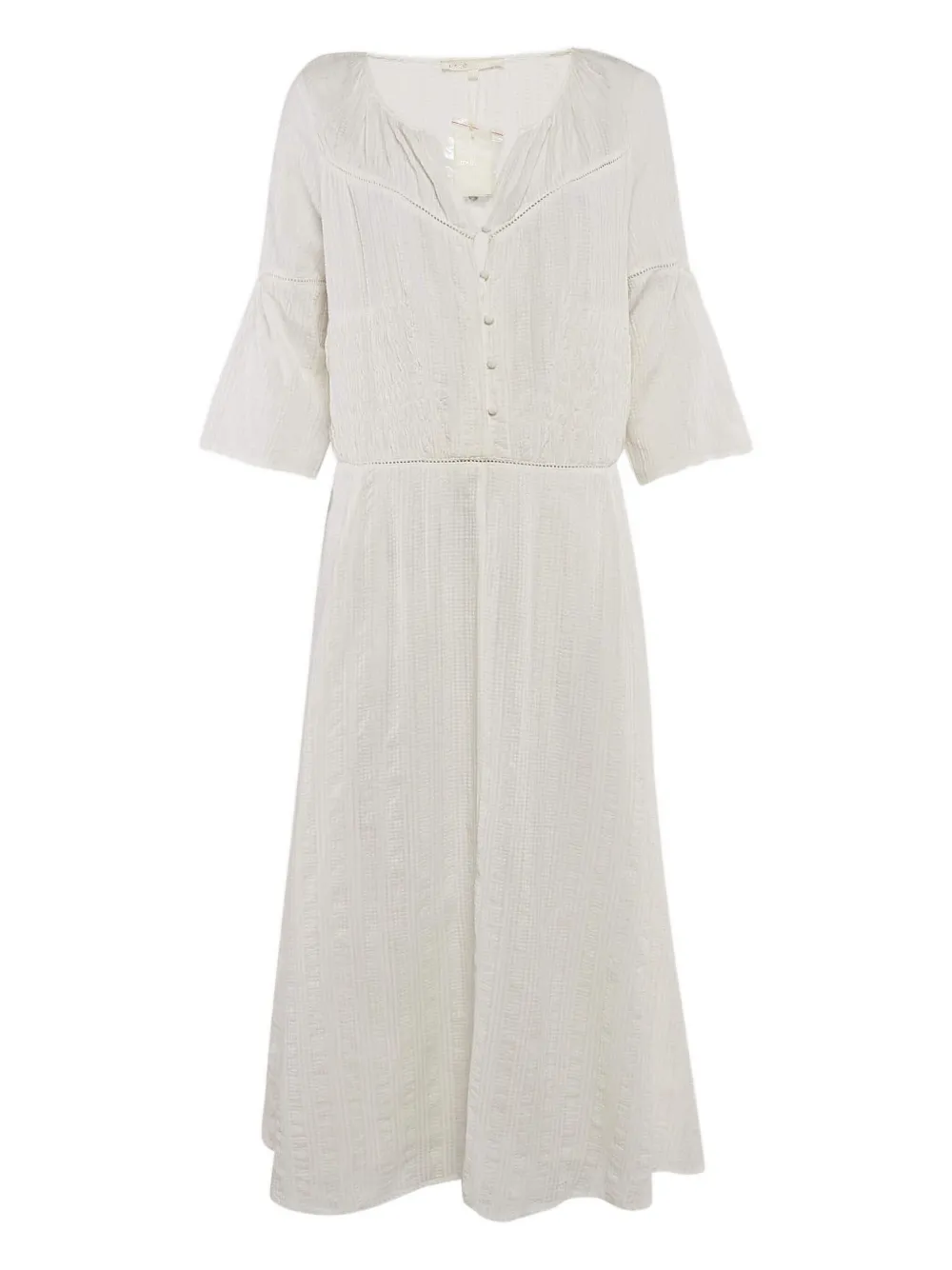 Maje pre-owned seersucker dress | White | Image 1