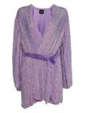Retrofete sequin wrap dress - Purple