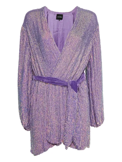 Retrofete sequin wrap dress