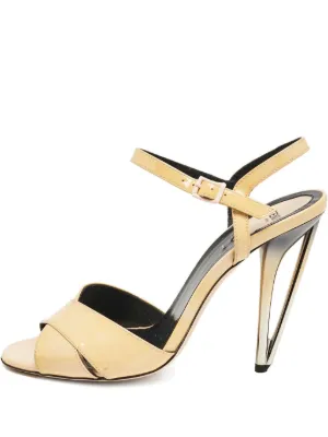 Fendi Pre-Owned フェンディスタ 80mm スリングバック パンプス