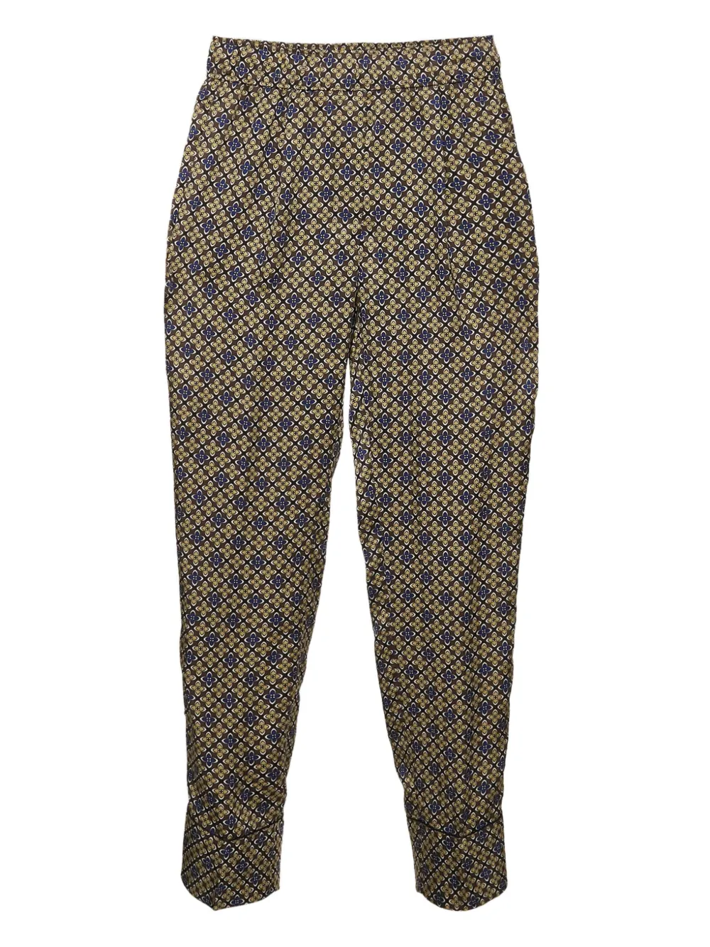 SANDRO Pre-Owned printed satin trousers | Brown | Image 1
