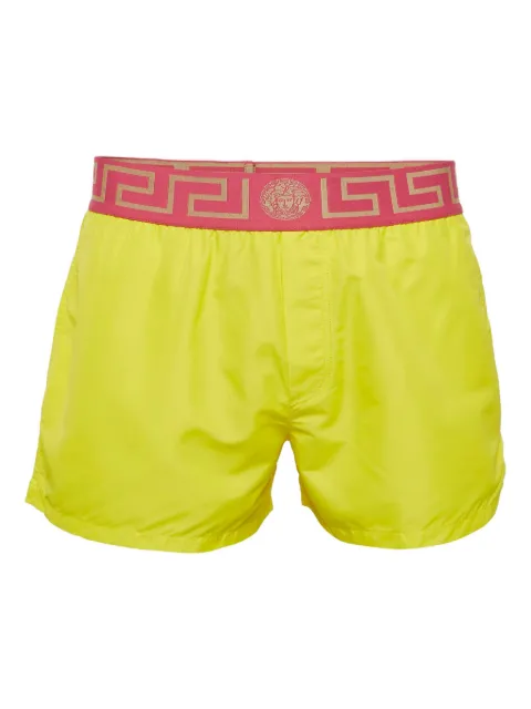 Versace Pre-Owned Greca-waistband swim shorts