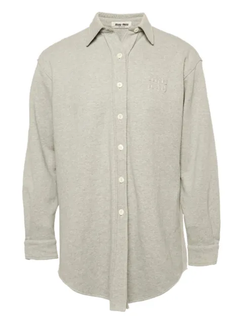 Miu Miu Pre-Owned logo-detail cotton shirt