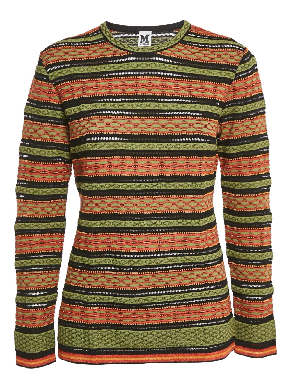 Missoni Pre-Owned 2023 patterned-jacquard jumper | Green | Image 1