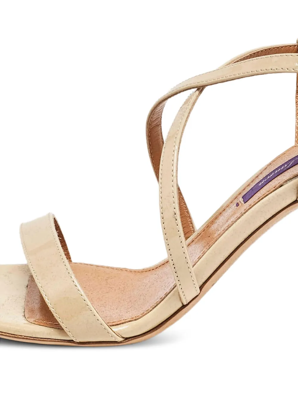 Polo Ralph Lauren Vintage 2024 90 mm sandalen met gekruiste bandjes - Beige