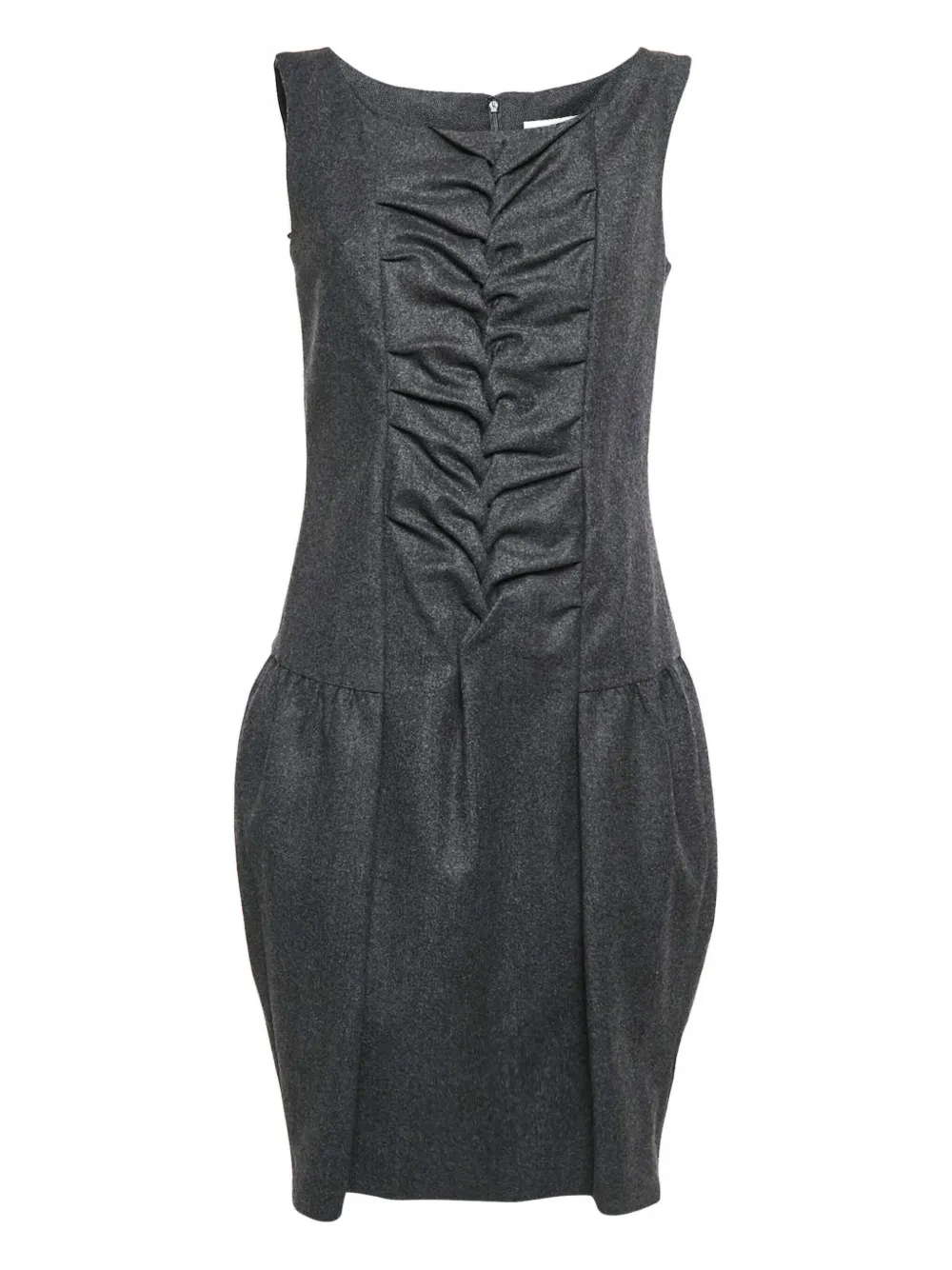 Saint Laurent Pre-Owned wool mini dress | Grey | Image 1