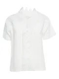 Maje pre-owned lace ruffles blouse - White