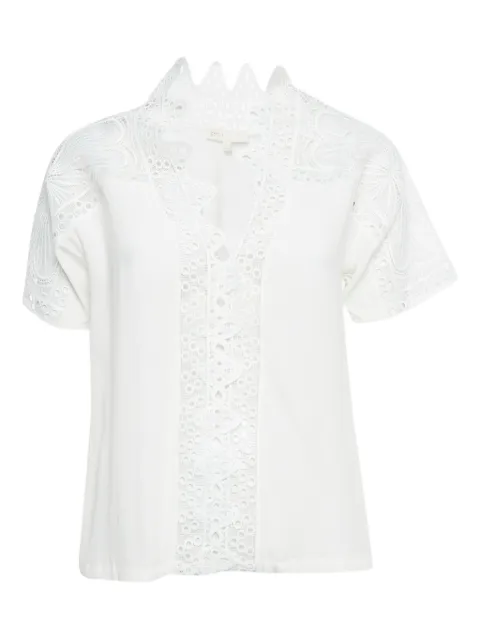 Maje pre-owned lace ruffles blouse