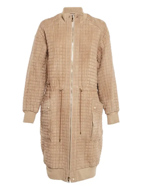 Balmain Pre-Owned drawstring-waist quilted coat