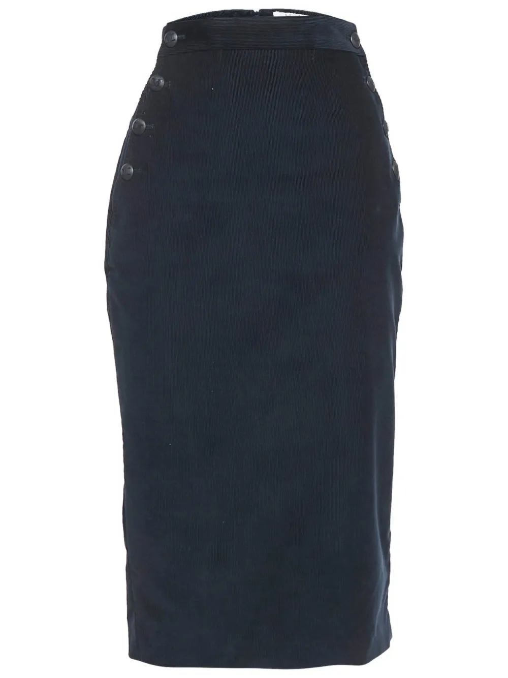 Max Mara Ribfluwelen midi-rok - Blauw