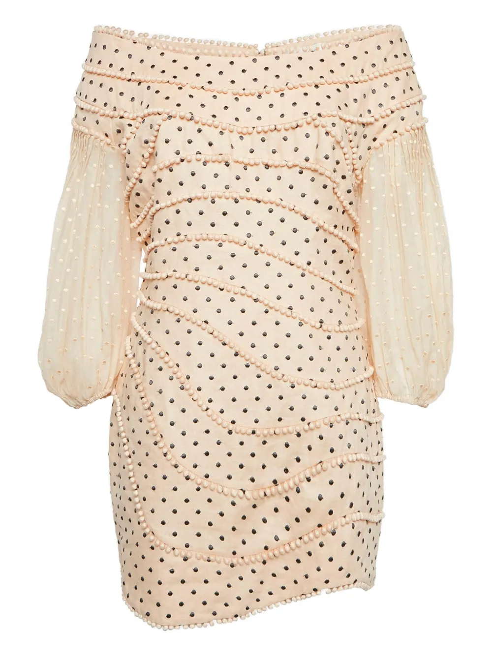 ZIMMERMANN プレオウンド ドット ミニドレス - ニュートラル ZIMMERMANN プレオウンド ドット ミニドレス - ニュートラル
