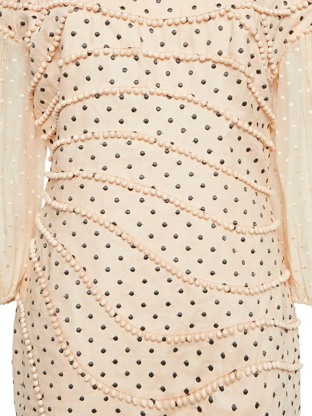 ZIMMERMANN Pre-owned mini-jurk met stippen en kralen - Beige