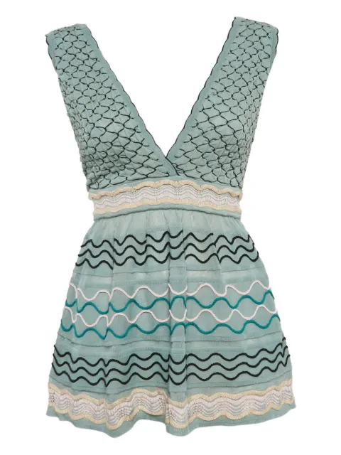 Missoni Pre-Owned smocked wave knit top