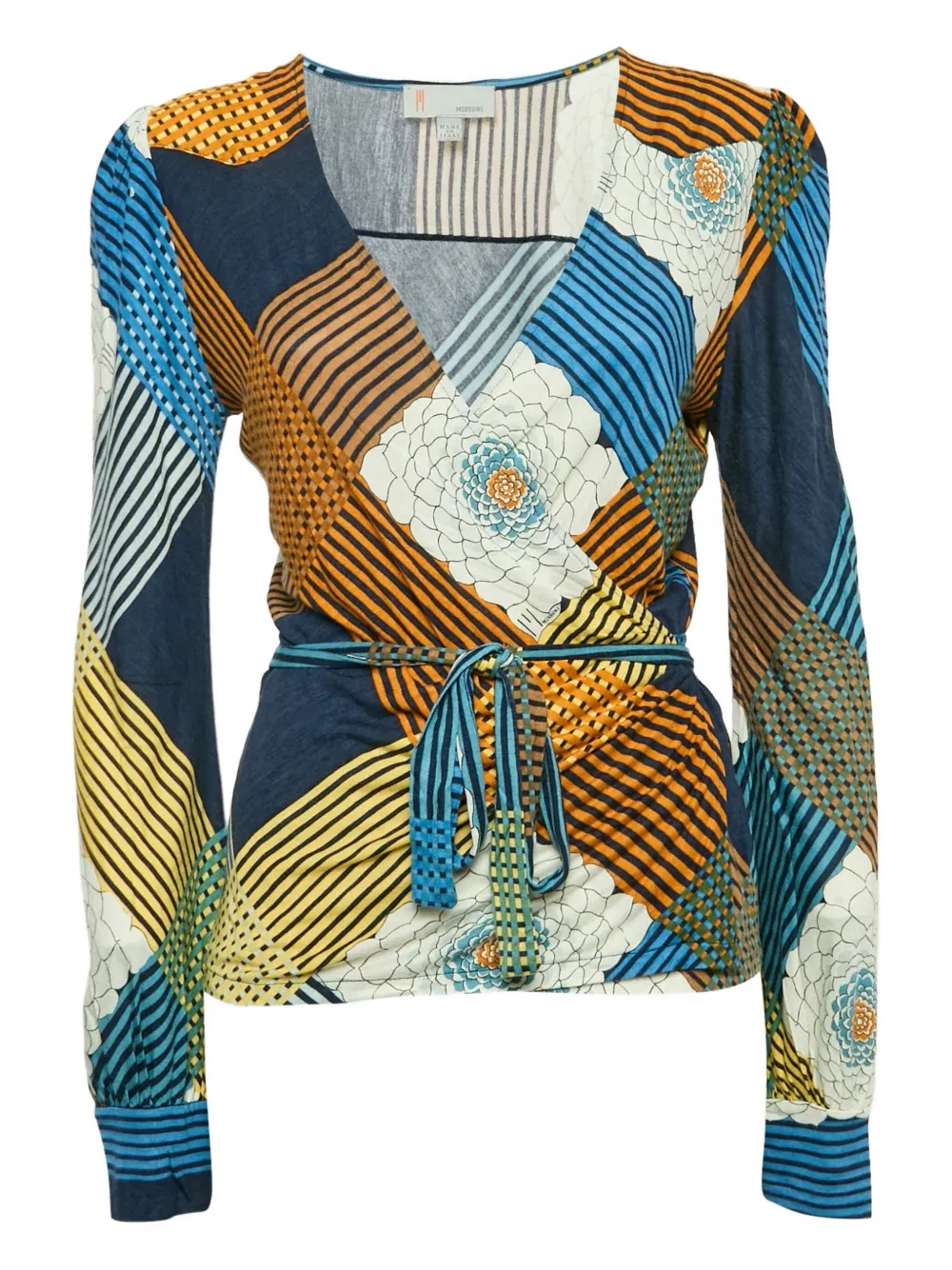 Missoni Pre-Owned 2024 patterned wrap top | Orange | Image 1