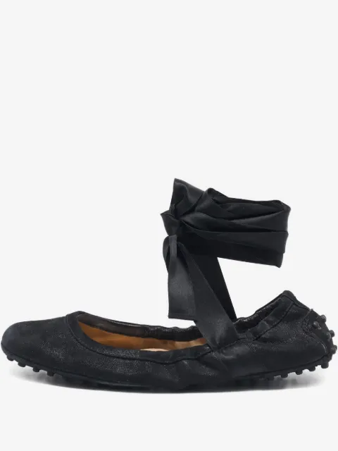 Tod's Vintage ribbon-fastening ballet flats