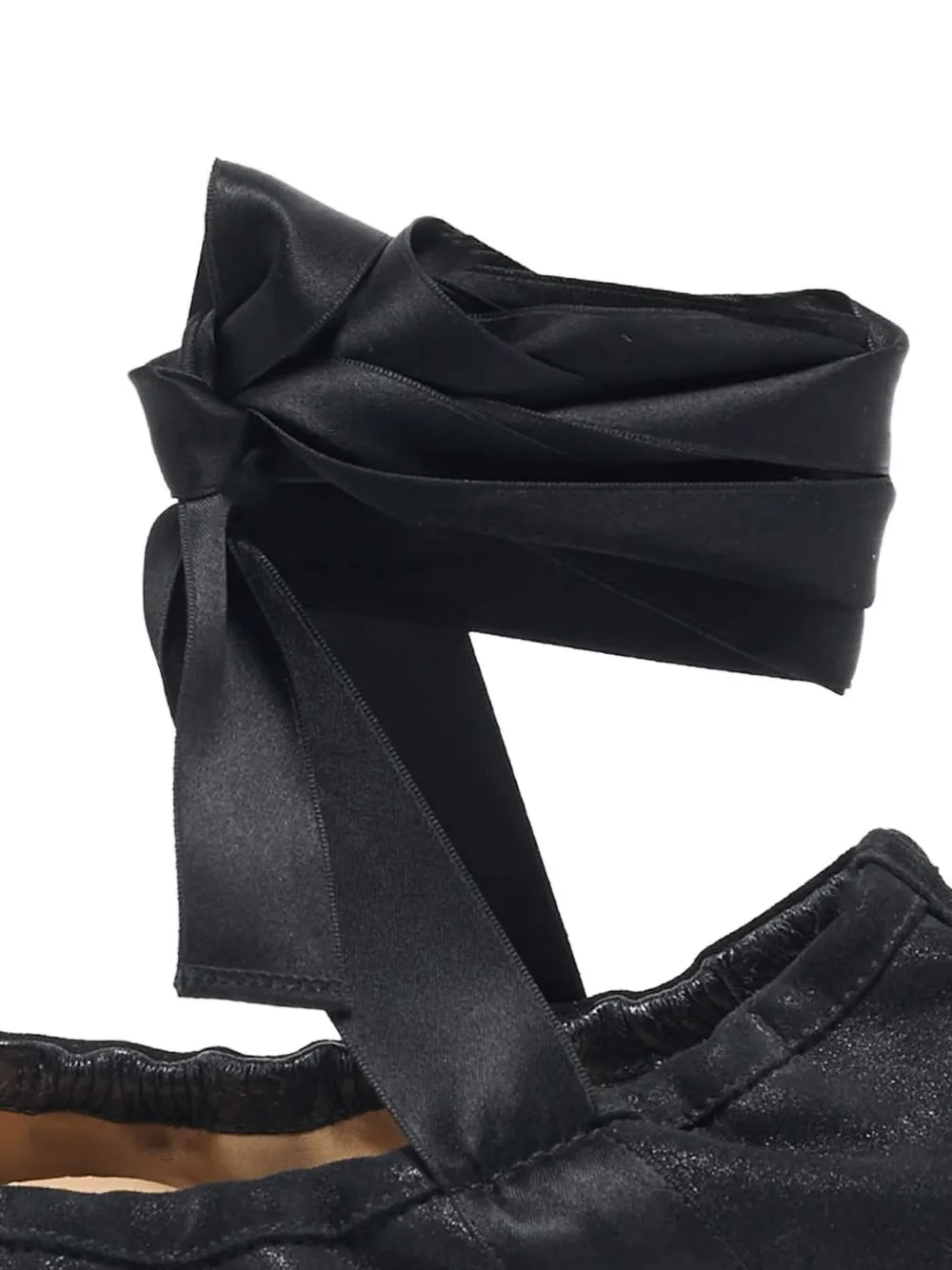 Tod's Vintage Ballerina's met striksluiting - Zwart