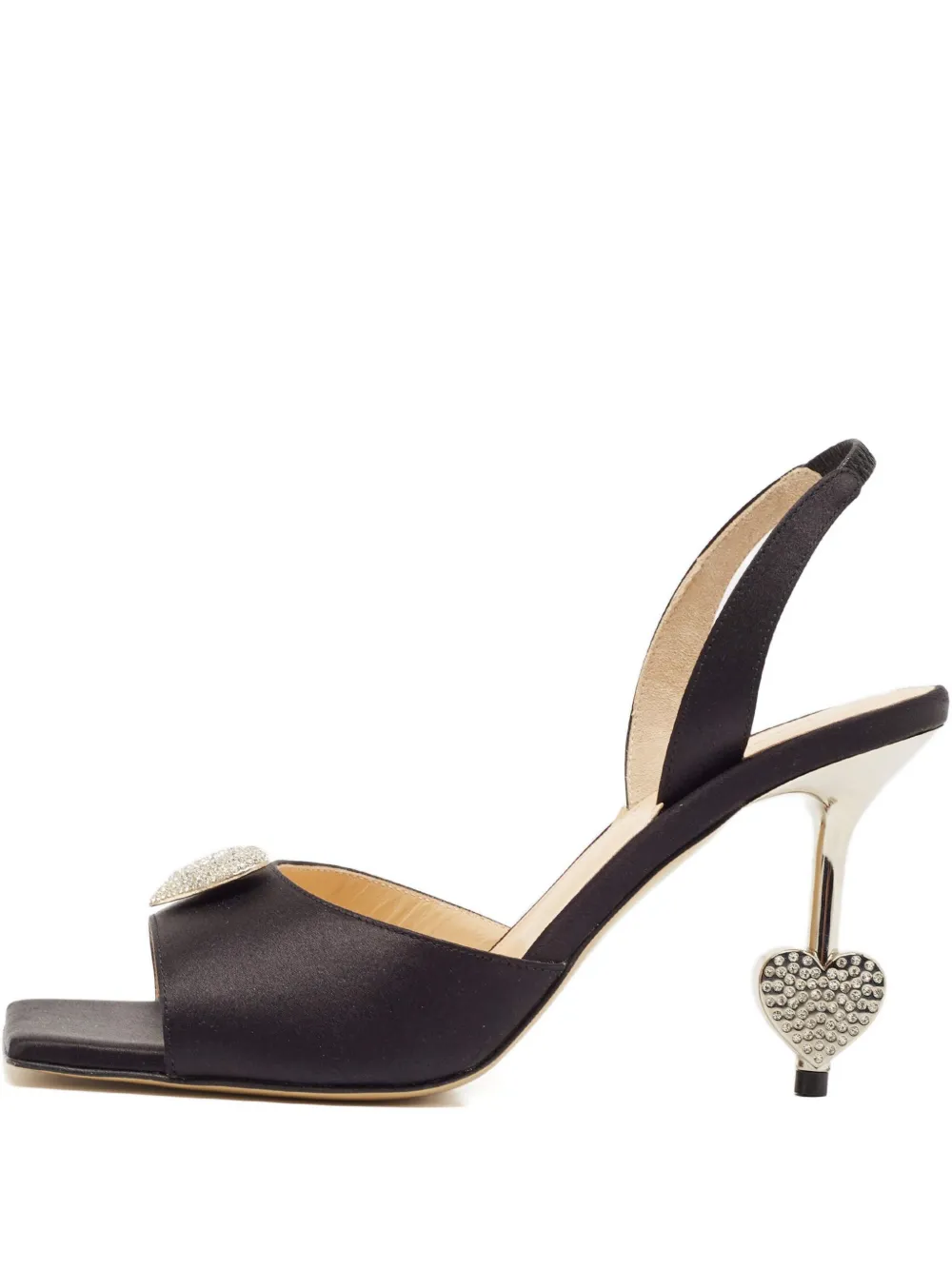 MACH & MACH Satin-Schuhe mit Herzabsatz | Image 1