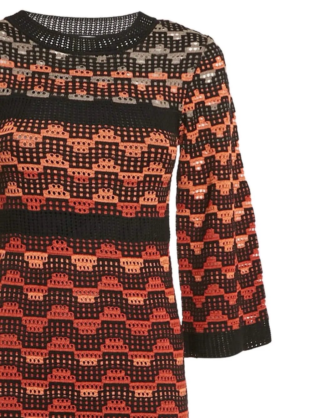Missoni Pre-Owned Gebreide midi-jurk - Oranje