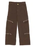 Barrow kids zip-pocket cargo trousers - Brown