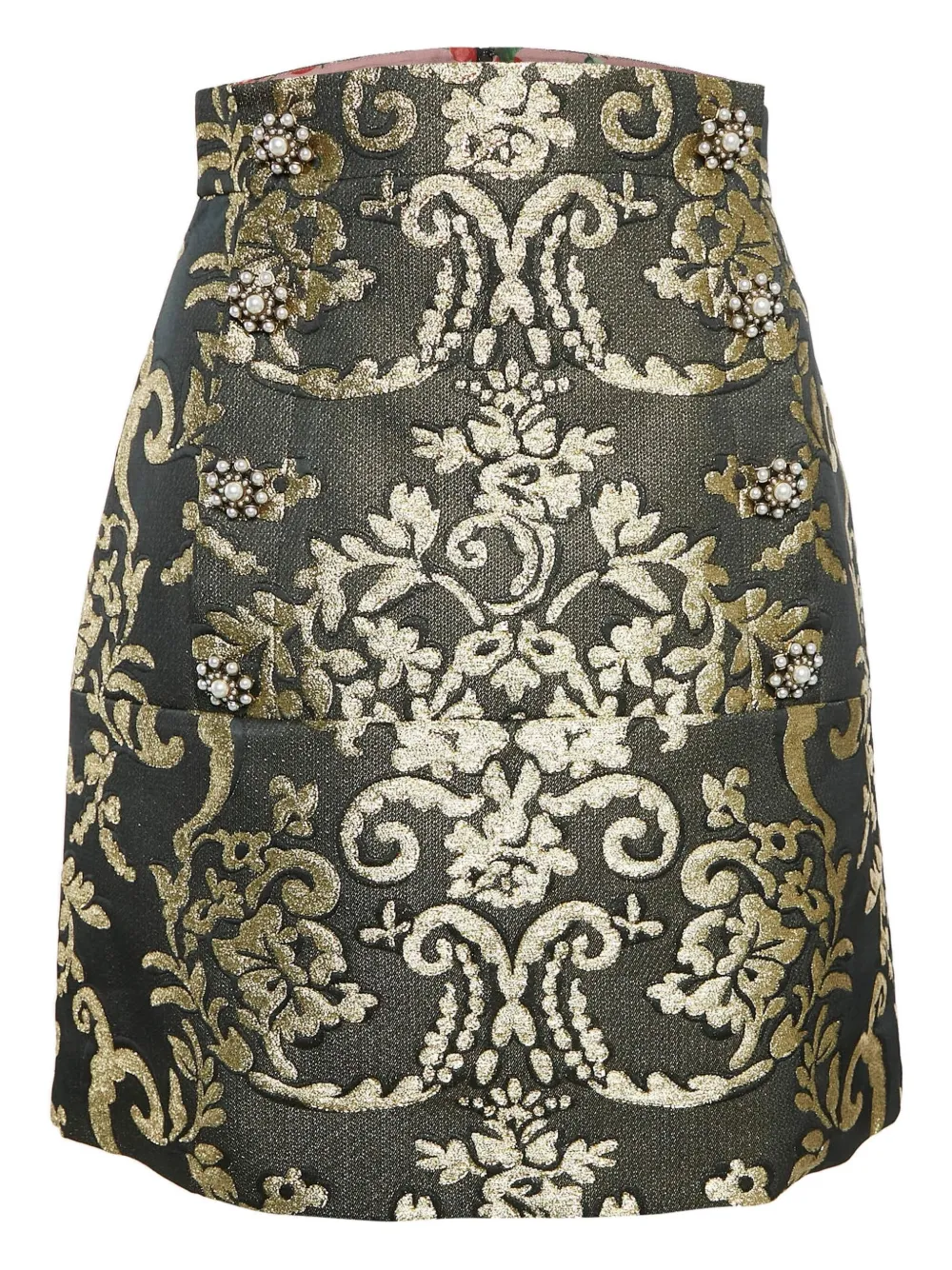 Dolce & Gabbana Pre-Owned floral-embellishment mini skirt | Black | Image 1