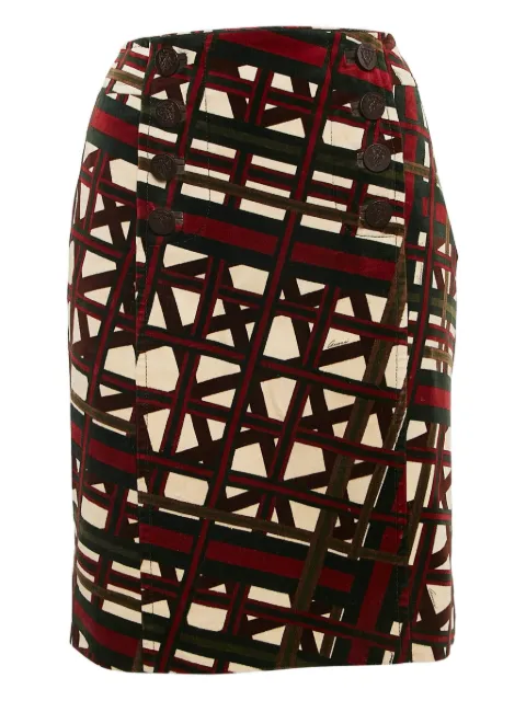 Gucci Pre-Owned geometric button-detail mini skirt