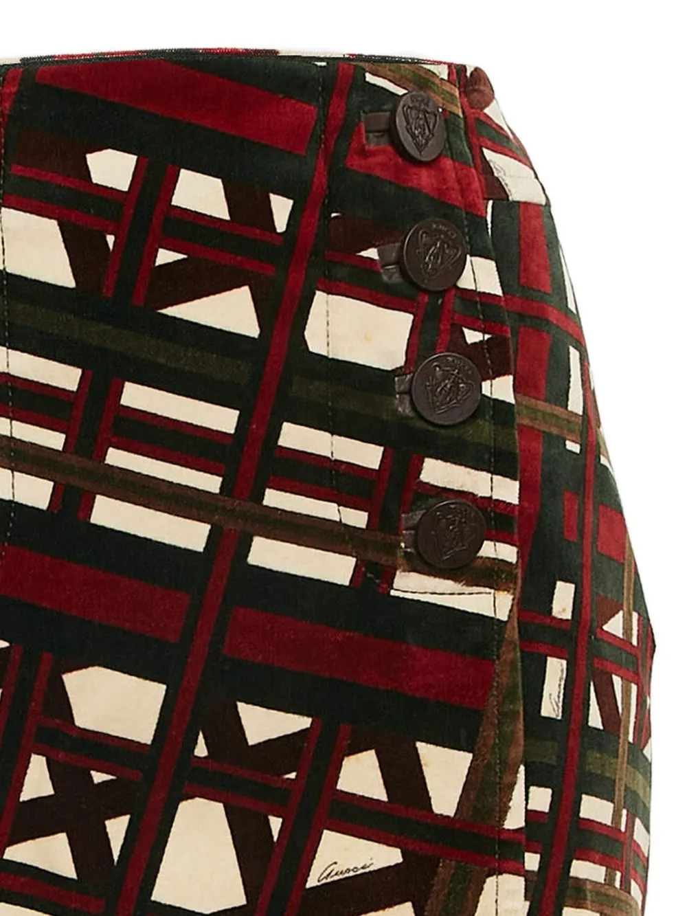 Gucci Pre-Owned Mini-rok met geometrisch knoopdetail - Rood