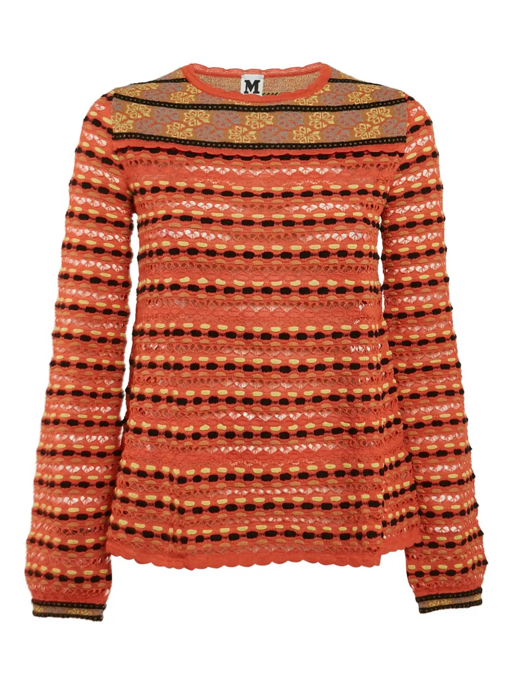 Missoni Pre-Owned floral-embellishment sweater | Orange | Image 1