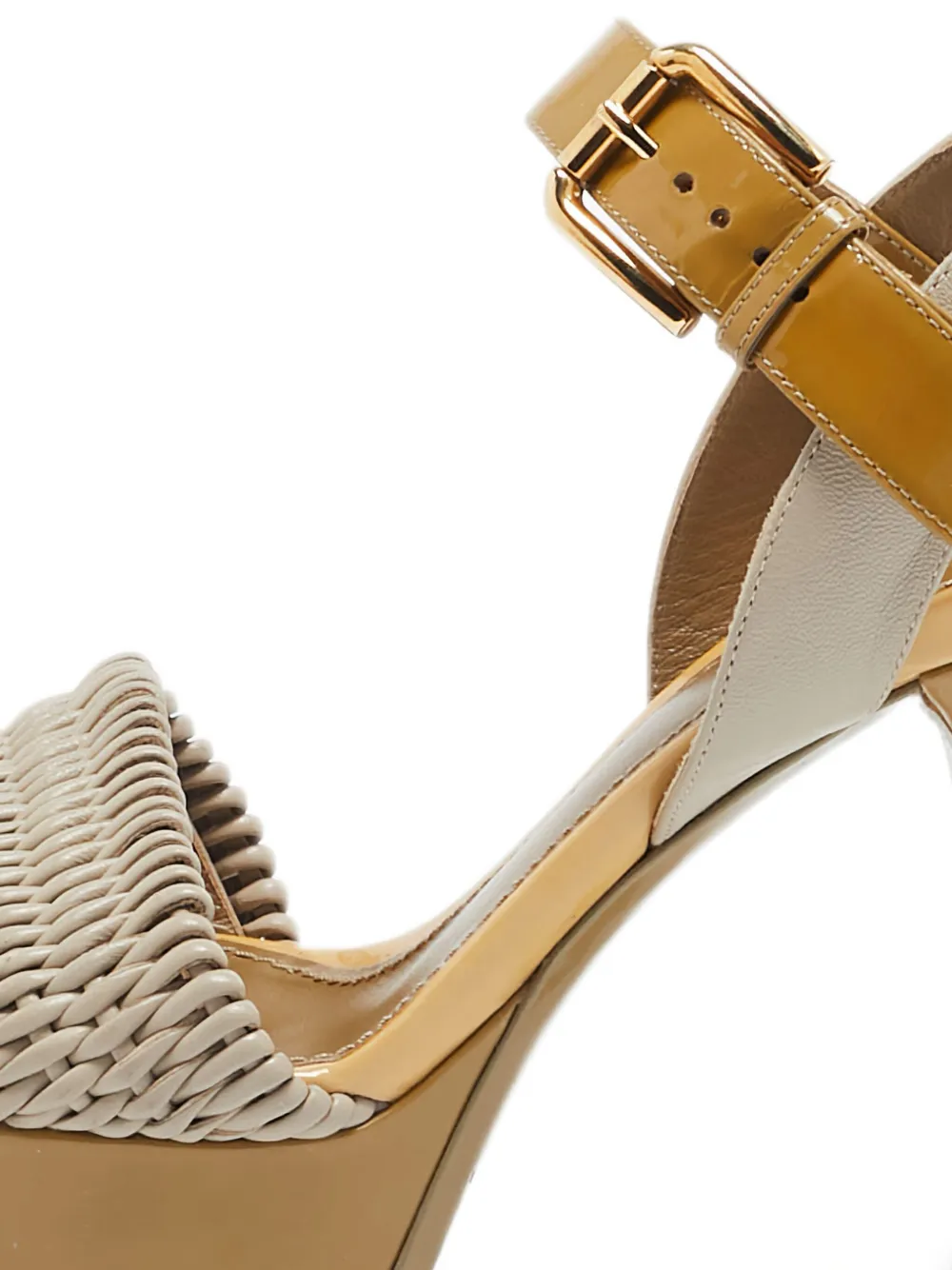 Dolce & Gabbana Pre-Owned 100 mm geweven sandalen - Grijs