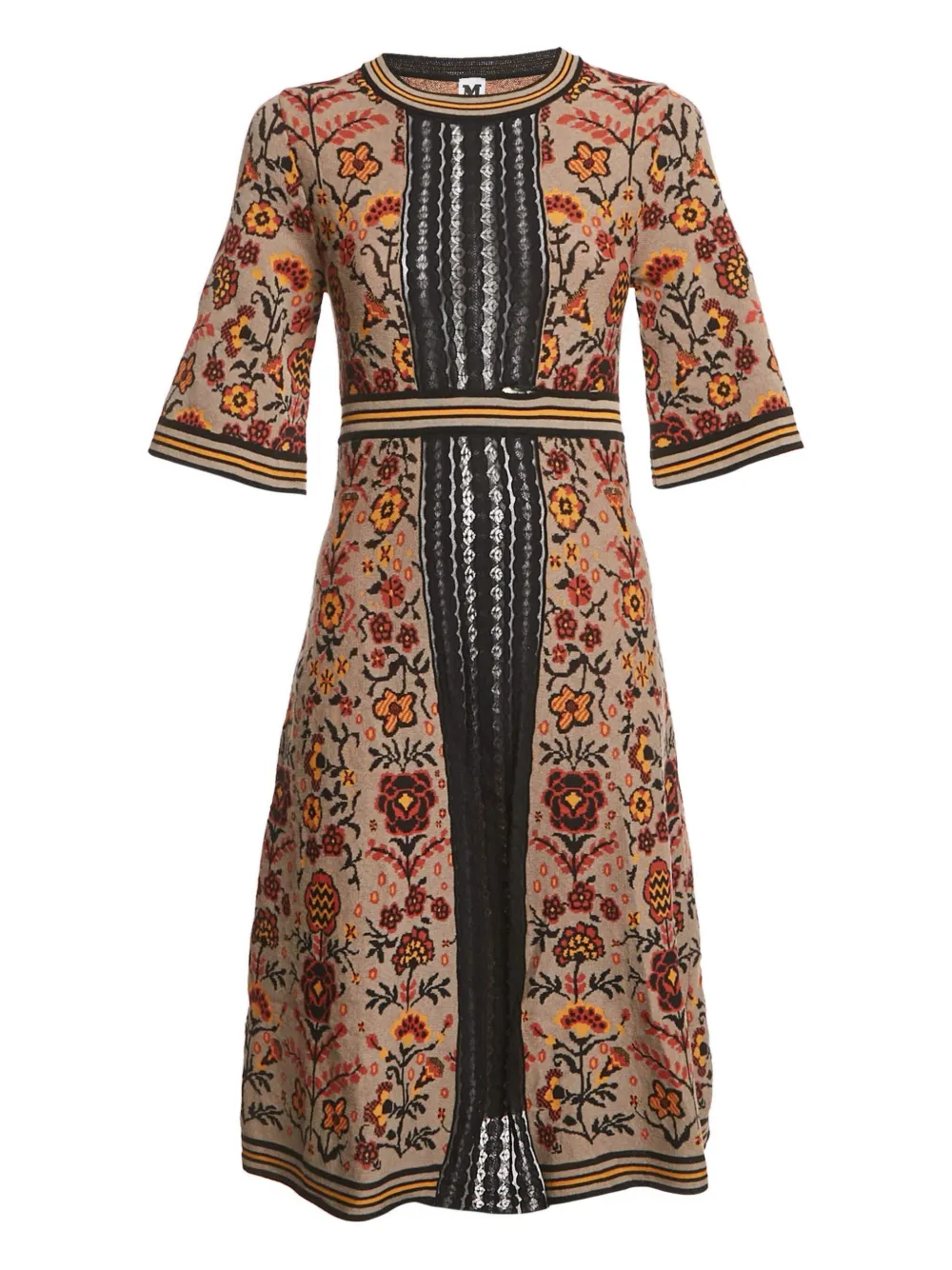 Missoni Pre-Owned Abito midi con motivo a fiori - Marrone