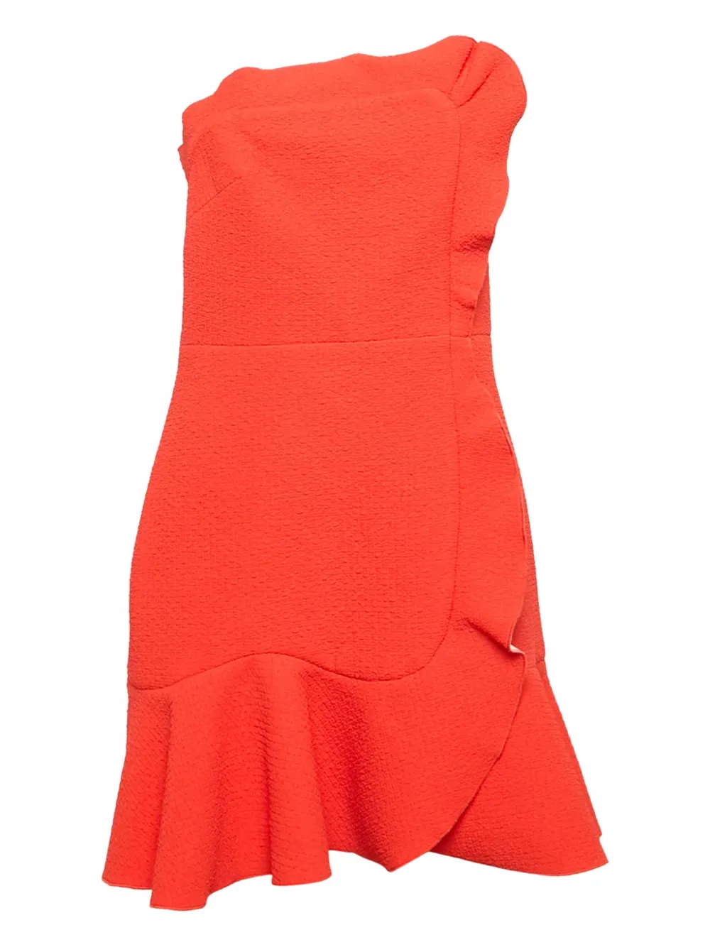SANDRO textured ruffled mini dress | Orange | Image 1