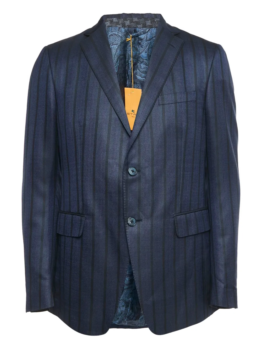Etro Pre-Owned single-breasted striped blazer | Blue | Image 1